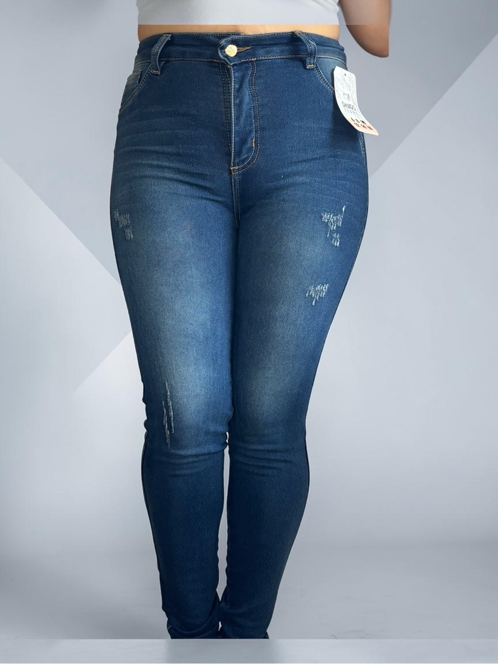 Colombian High-Rise Dark Blue Women’s Skinny Jeans